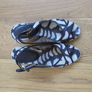 Banana Republic Zebra Print Wedge Sandals